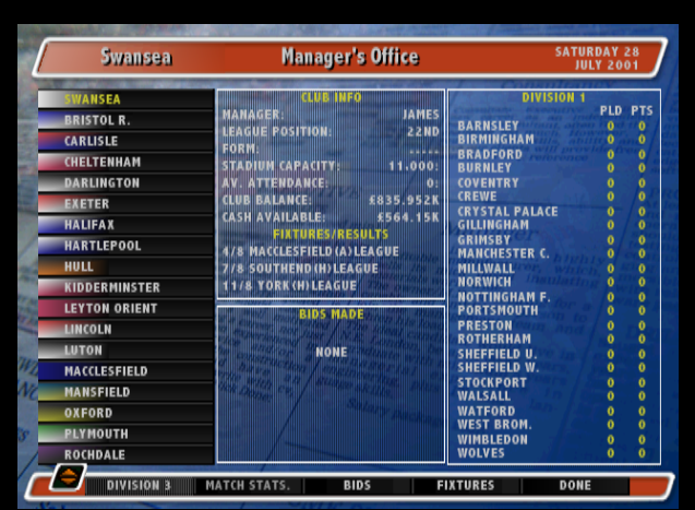 Alex Ferguson's Player Manager 2002 PS1
