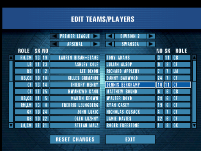 Football Manager 2001 PS1